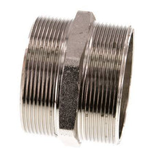 G 2 1/2'' Nickel plated Brass Double Nipple 16 Bar