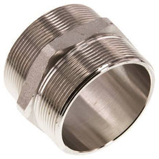 G 2 1/2'' Nickel plated Brass Double Nipple 16 Bar
