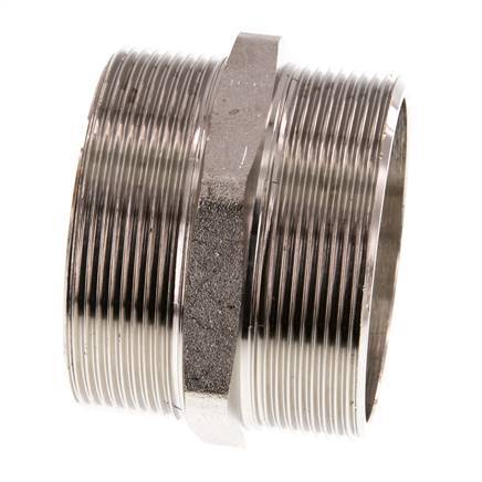 G 2 1/2'' Nickel plated Brass Double Nipple 16 Bar