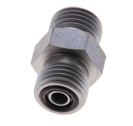 UNF 9/16''-18 Zinc plated Steel Double Nipple ORFS 630 Bar - Hydraulic [2 Pieces]