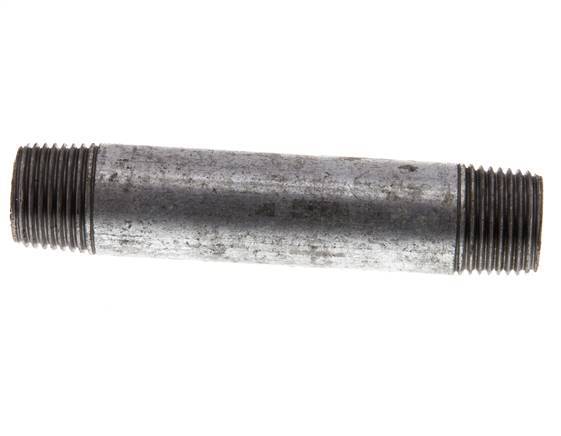 R 1/2'' Zinc plated Steel Double Pipe Nipple 50 Bar DIN 2982 - 100mm [5 Pieces]