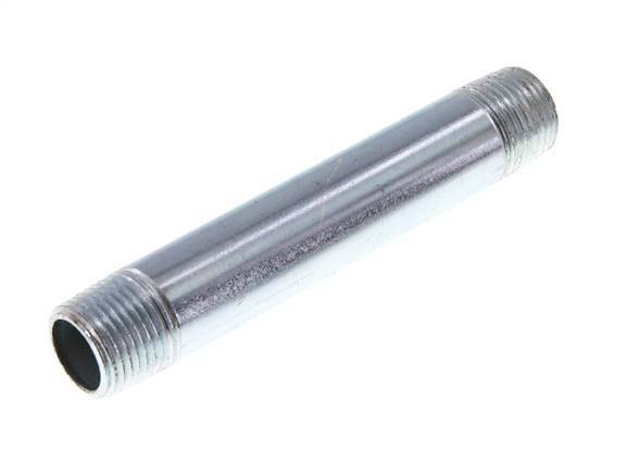 R 1/2'' Zinc plated Steel Double Pipe Nipple 50 Bar DIN 2982 - 120mm [5 Pieces]