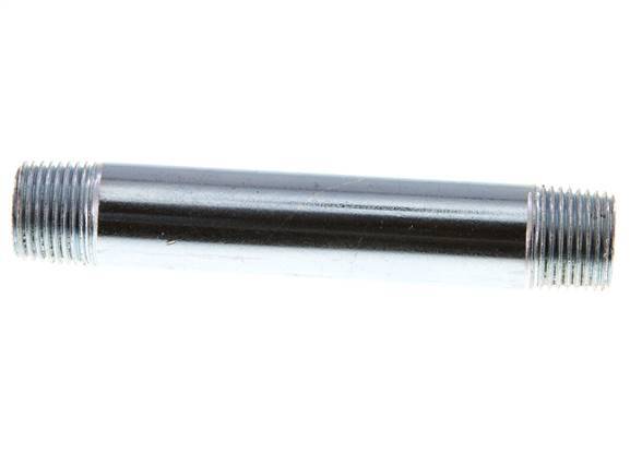 R 1/2'' Zinc plated Steel Double Pipe Nipple 50 Bar DIN 2982 - 120mm [5 Pieces]