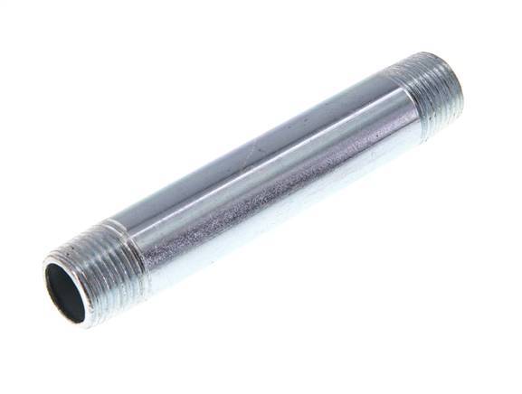 R 1/2'' Zinc plated Steel Double Pipe Nipple 50 Bar DIN 2982 - 120mm [5 Pieces]