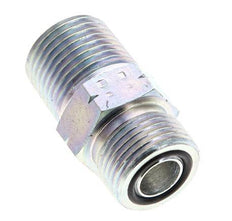 UN 13/16''-16 x 1/2'' NPT Zinc plated Steel Double Nipple ORFS 630 Bar - Hydraulic