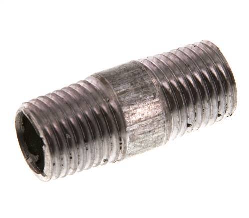 R 1/4'' Zinc plated Steel Double Pipe Nipple 50 Bar DIN 2982 - 30mm