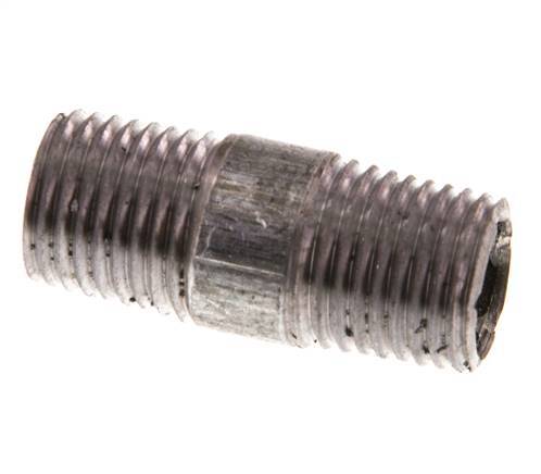 R 1/4'' Zinc plated Steel Double Pipe Nipple 50 Bar DIN 2982 - 30mm