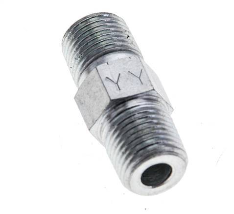 1/8'' NPT Zinc plated Steel Double Nipple 345 Bar - Hydraulic [2 Pieces]