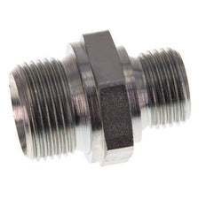 G 3/4'' x G 1/2'' Zinc plated Steel Double Nipple 400 Bar - Hydraulic