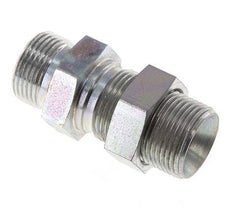 G 3/4'' Zinc plated Steel Bulkhead Double nipple 325 Bar - Hydraulic