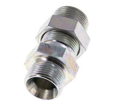 G 3/4'' Zinc plated Steel Bulkhead Double nipple 325 Bar - Hydraulic