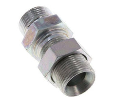 G 3/4'' Zinc plated Steel Bulkhead Double nipple 325 Bar - Hydraulic