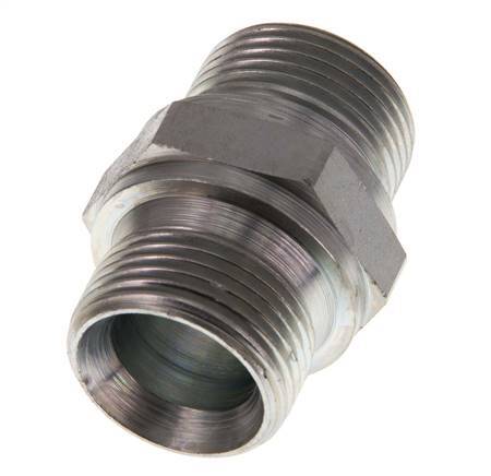 G 3/4'' Zinc plated Steel Double Nipple 400 Bar - Hydraulic