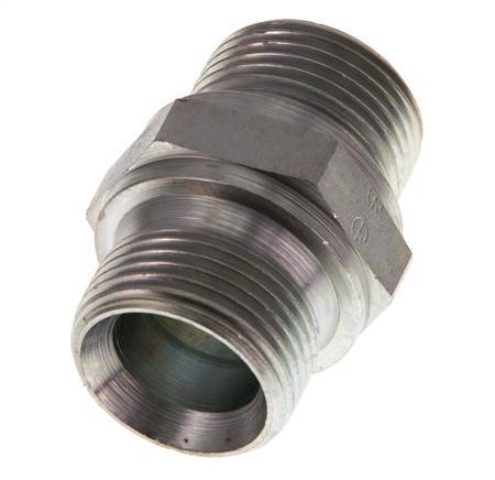G 3/4'' Zinc plated Steel Double Nipple 400 Bar - Hydraulic