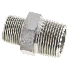 3/4'' NPT x 1'' NPT Zinc plated Steel Double Nipple 140 Bar - Hydraulic