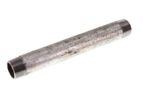 R 3/4'' Zinc plated Steel Double Pipe Nipple 50 Bar DIN 2982 - 180mm [2 Pieces]