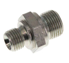 G 3/8'' x G 1/4'' Zinc plated Steel Double Nipple 400 Bar - Hydraulic [2 Pieces]