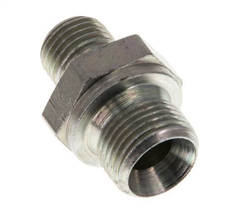 G 3/8'' x G 1/4'' Zinc plated Steel Double Nipple 400 Bar - Hydraulic [2 Pieces]