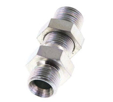 G 3/8'' Zinc plated Steel Bulkhead Double nipple 325 Bar - Hydraulic