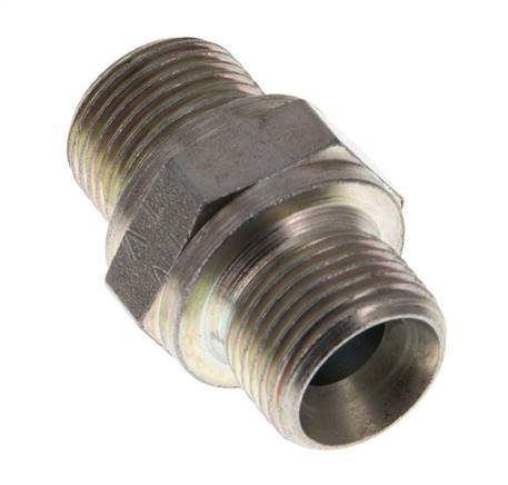 G 3/8'' Zinc plated Steel Double Nipple 400 Bar - Hydraulic [2 Pieces]