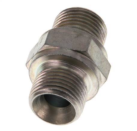 G 3/8'' Zinc plated Steel Double Nipple 400 Bar - Hydraulic [2 Pieces]