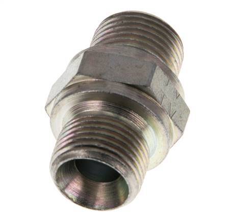 G 3/8'' Zinc plated Steel Double Nipple 400 Bar - Hydraulic [2 Pieces]