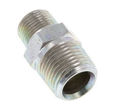 3/8'' NPT x 1/2'' NPT Zinc plated Steel Double Nipple 210 Bar - Hydraulic