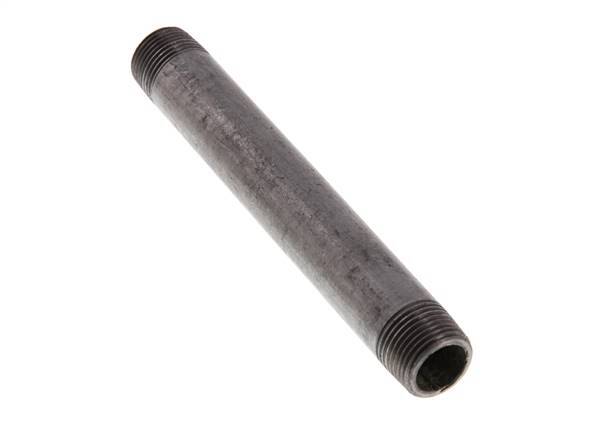 R 3/8'' Zinc plated Steel Double Pipe Nipple 50 Bar DIN 2982 - 120mm [2 Pieces]