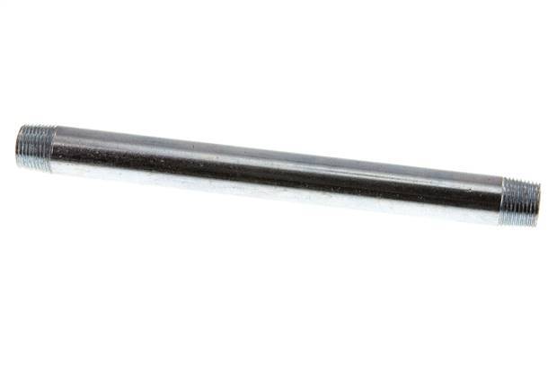 R 3/8'' Zinc plated Steel Double Pipe Nipple 50 Bar DIN 2982 - 180mm [2 Pieces]