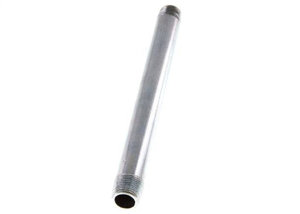 R 3/8'' Zinc plated Steel Double Pipe Nipple 50 Bar DIN 2982 - 180mm [2 Pieces]
