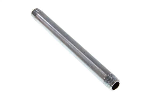 R 3/8'' Zinc plated Steel Double Pipe Nipple 50 Bar DIN 2982 - 180mm [2 Pieces]