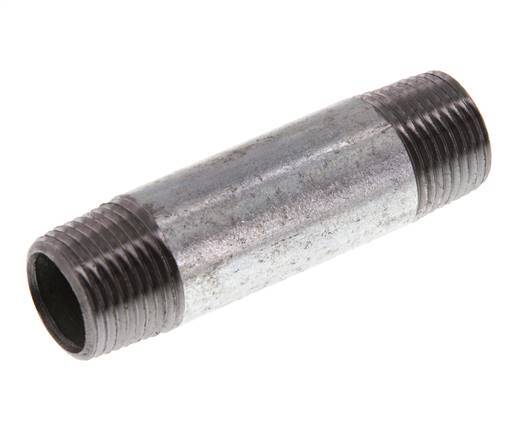 R 3/8'' Zinc plated Steel Double Pipe Nipple 50 Bar DIN 2982 - 60mm [2 Pieces]