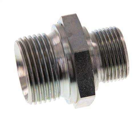 G 1'' x G 3/4'' Zinc plated Steel Double Nipple 345 Bar - Hydraulic