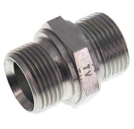 G 1'' Zinc plated Steel Double Nipple 345 Bar - Hydraulic