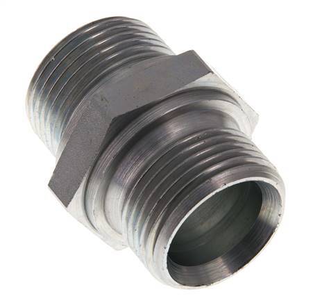 G 1'' Zinc plated Steel Double Nipple 345 Bar - Hydraulic