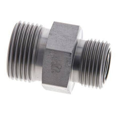 UNS 1''-14 x UN 13/16''-16 Zinc plated Steel Double Nipple ORFS 400 Bar - Hydraulic