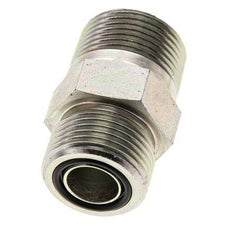 UNS 1''-14 x 3/4'' NPT Zinc plated Steel Double Nipple ORFS 400 Bar - Hydraulic