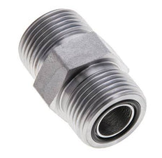 UNS 1''-14 Zinc plated Steel Double Nipple ORFS 400 Bar - Hydraulic