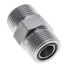 UNS 1''-14 Zinc plated Steel Double Nipple ORFS 400 Bar - Hydraulic