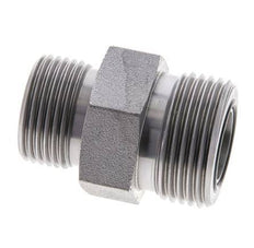 UN 1-3/16''-12 x UNS 1''-14 Zinc plated Steel Double Nipple ORFS 400 Bar - Hydraulic
