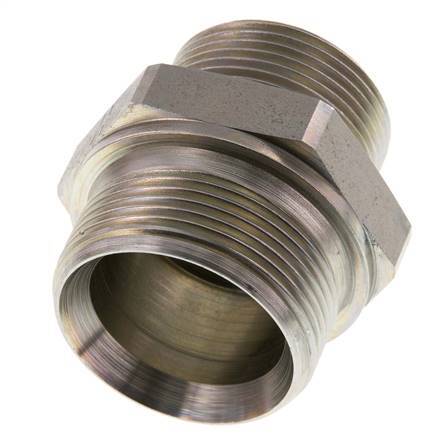 G 1 1/2'' x G 1 1/4'' Zinc plated Steel Double Nipple 315 Bar - Hydraulic