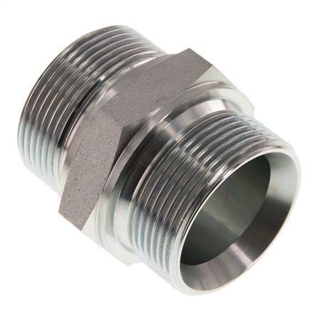 G 1 1/2'' Zinc plated Steel Double Nipple 315 Bar - Hydraulic