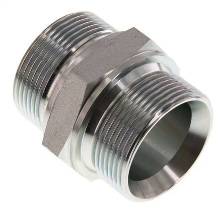 G 1 1/2'' Zinc plated Steel Double Nipple 315 Bar - Hydraulic