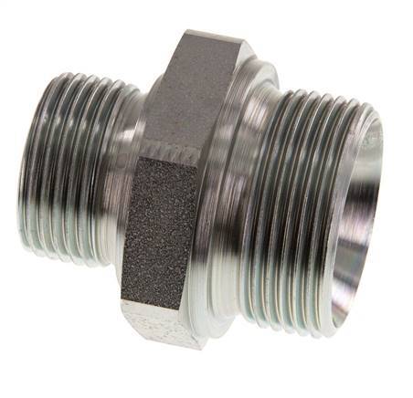 G 1 1/4'' x G 1'' Zinc plated Steel Double Nipple 315 Bar - Hydraulic