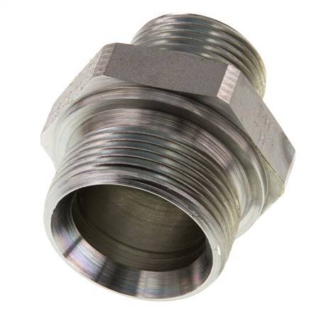 G 1 1/4'' x G 1'' Zinc plated Steel Double Nipple 315 Bar - Hydraulic