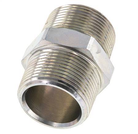 1 1/4'' NPT Zinc plated Steel Double Nipple 80 Bar - Hydraulic