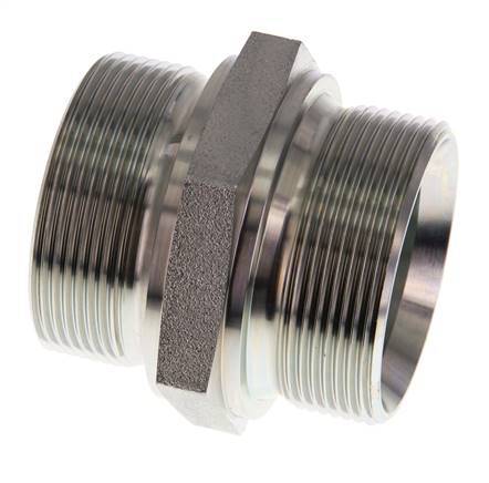 G 2'' Zinc plated Steel Double Nipple 160 Bar - Hydraulic