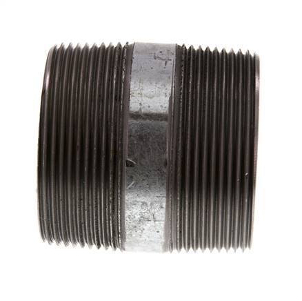 R 2'' Zinc plated Steel Double Pipe Nipple 50 Bar DIN 2982 - 60mm