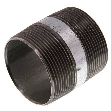 R 2'' Zinc plated Steel Double Pipe Nipple 50 Bar DIN 2982 - 60mm