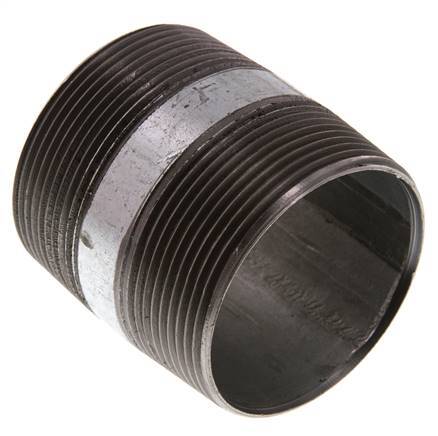 R 2'' Zinc plated Steel Double Pipe Nipple 50 Bar DIN 2982 - 60mm